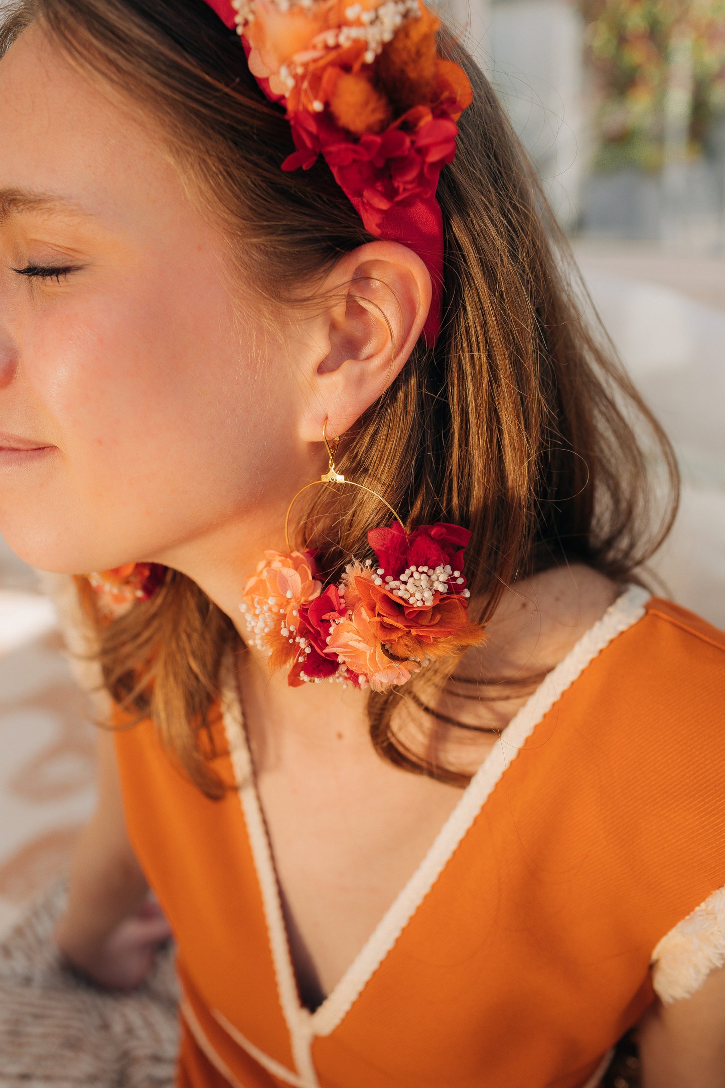 Boucles d'oreilles Cornaline