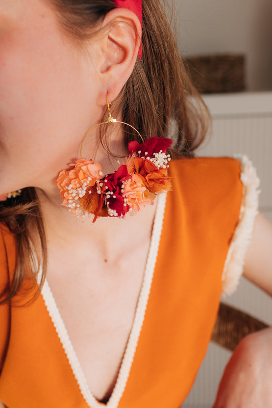 Boucles d'oreilles Cornaline