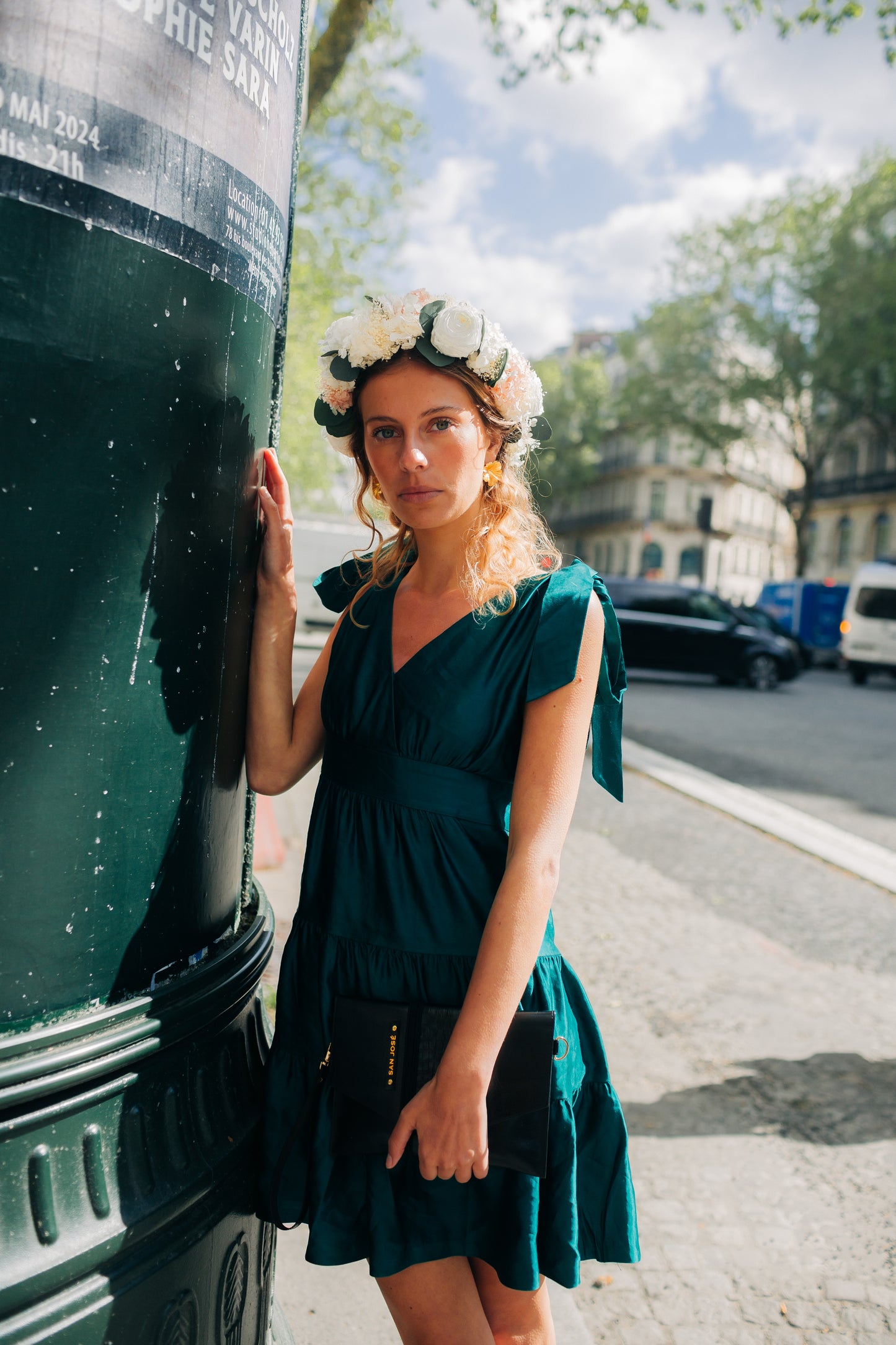 Couronne de fleurs stabilisées