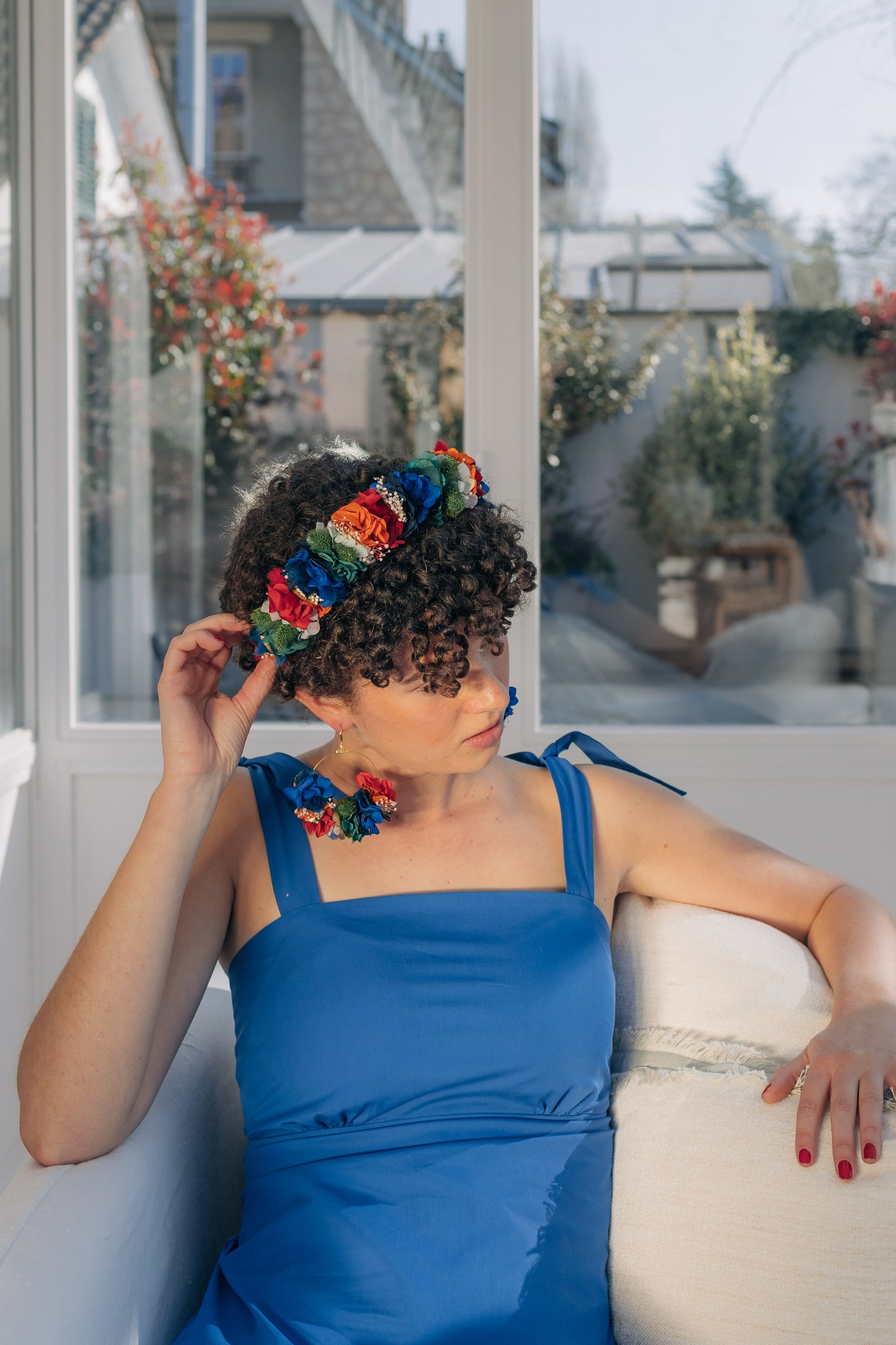 Serre-tête Toutankhamon - Fleurs