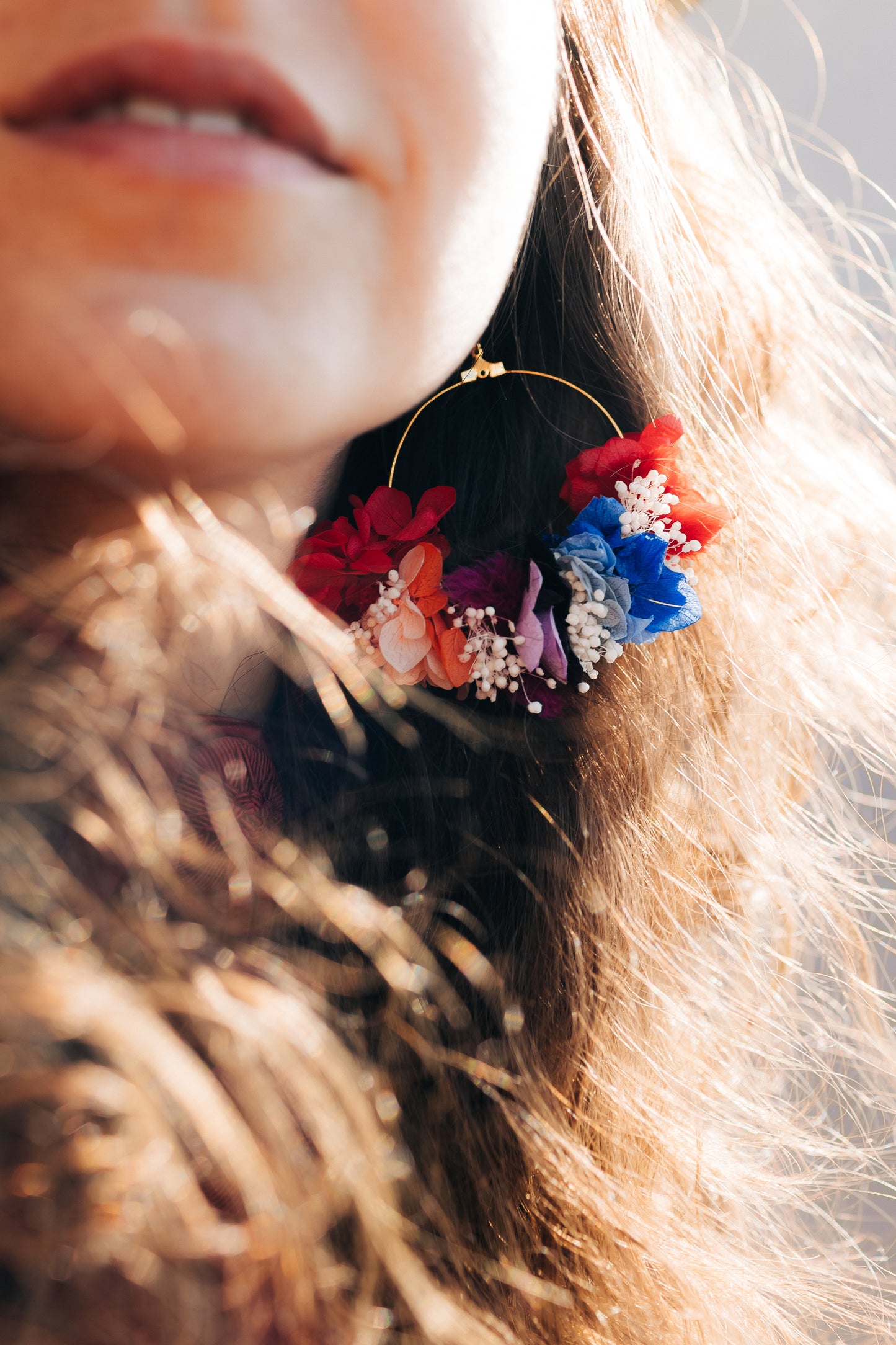 Boucles d'oreilles Matisse collection Fauvisme en fleurs stabilisées