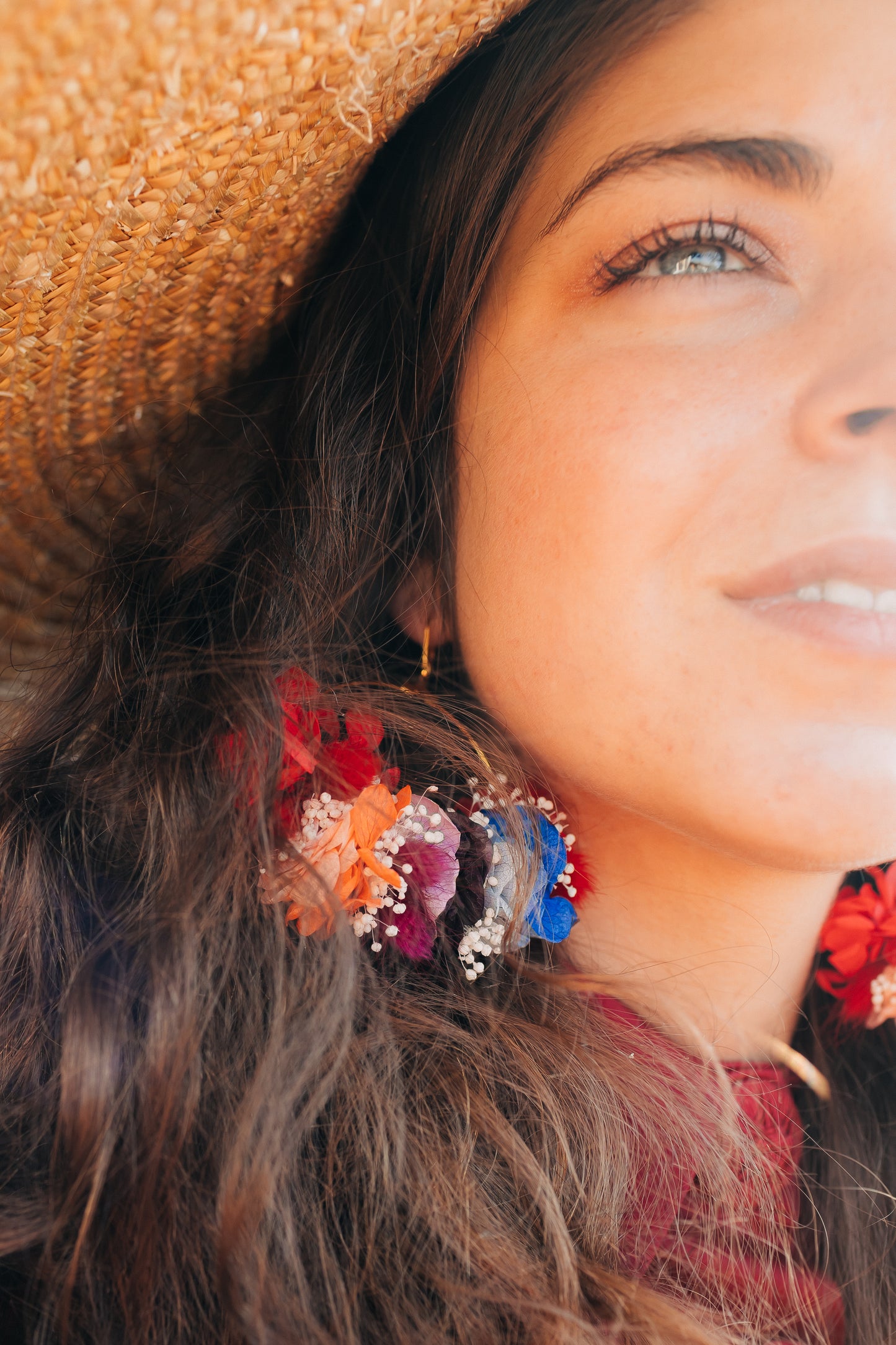 Boucles d'oreilles Matisse collection Fauvisme en fleurs stabilisées