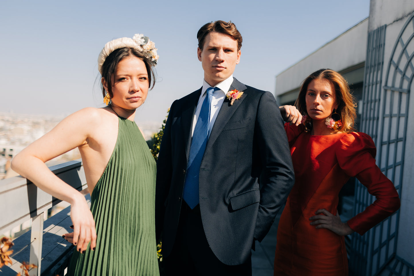 Boutonnière pour homme en fleurs stabilisées