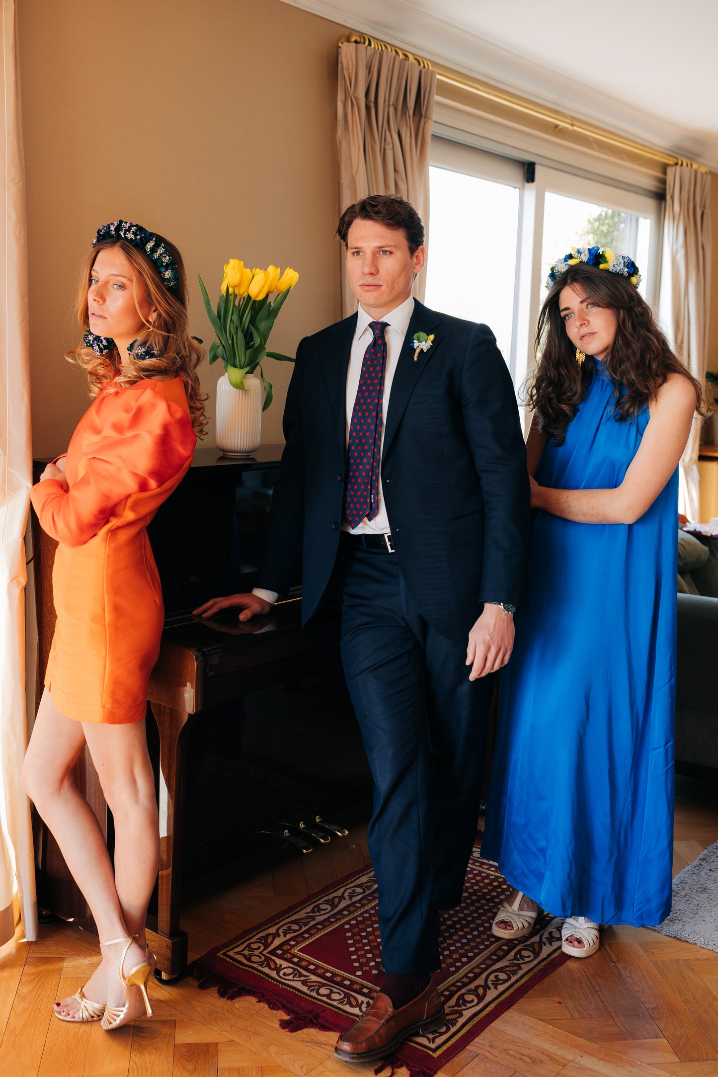 Boutonnière en fleurs stabilisées pour homme témoins ou marié