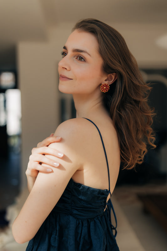 Boucles d'oreilles Rosette