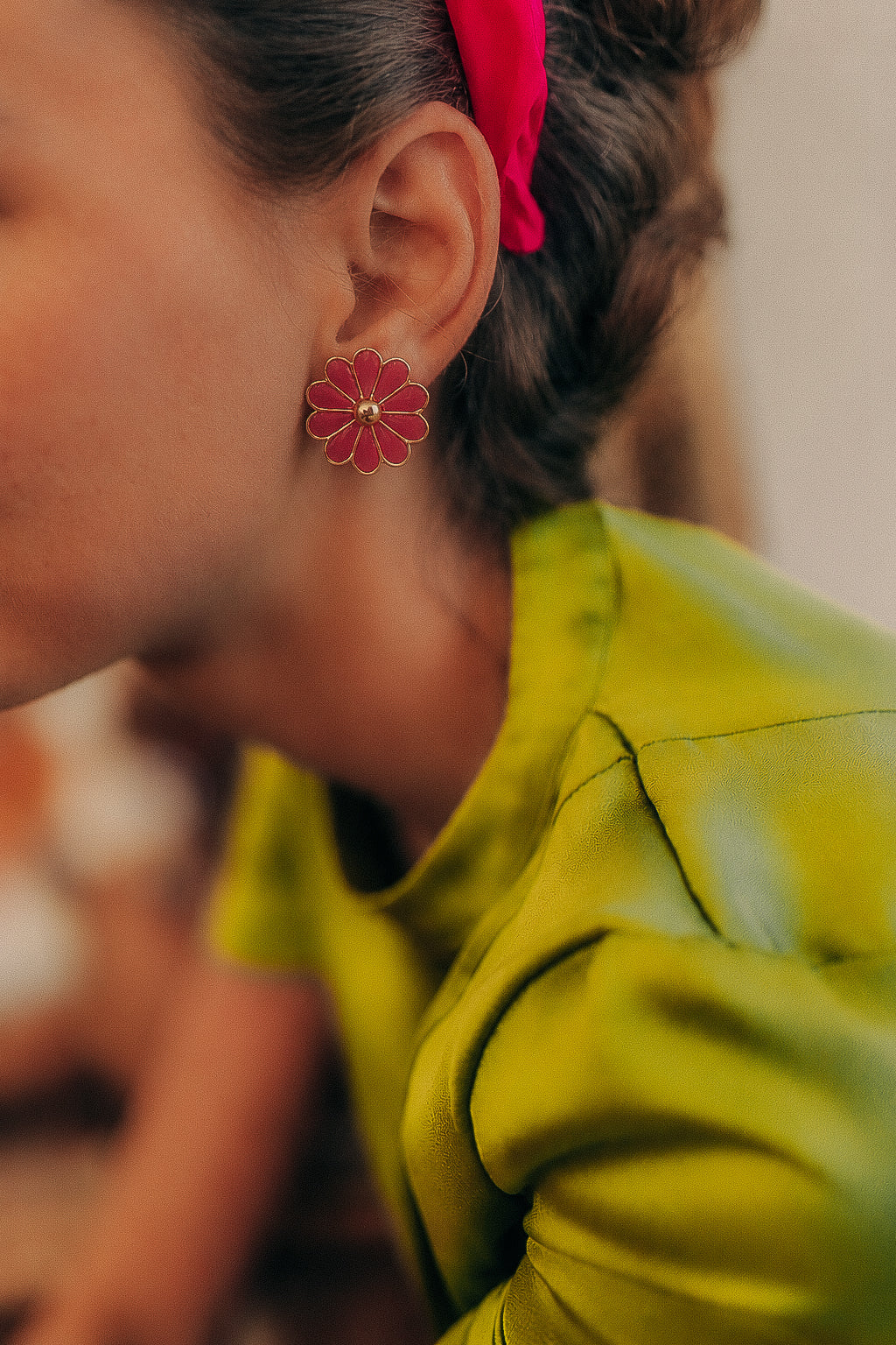 Boucles d'oreilles Rosette