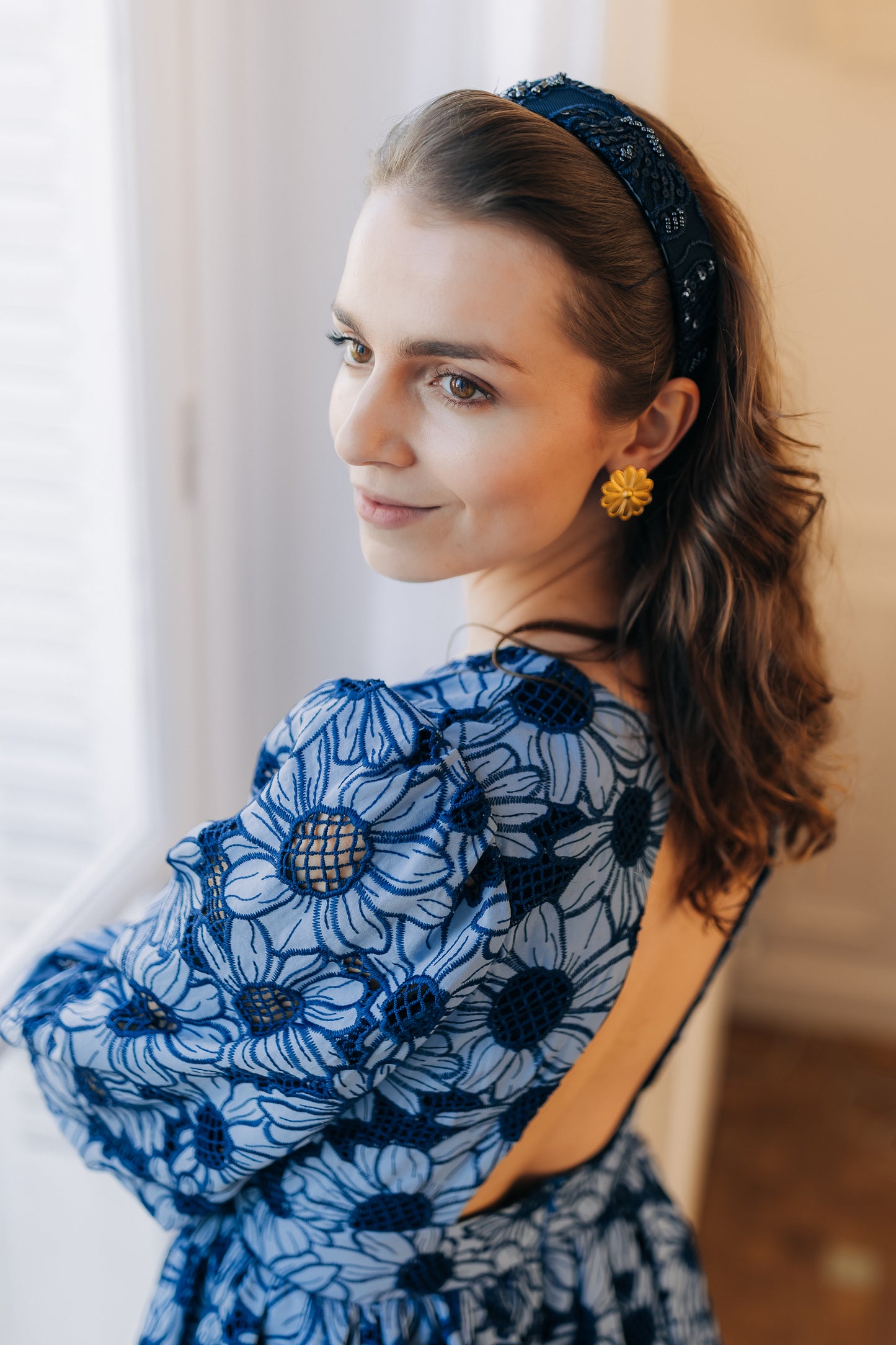 Serre-tête Nout - Dentelle brodée