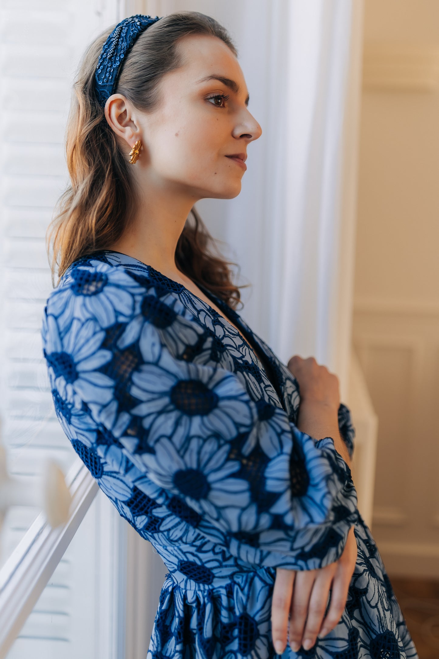 Serre-tête Nout - Dentelle brodée