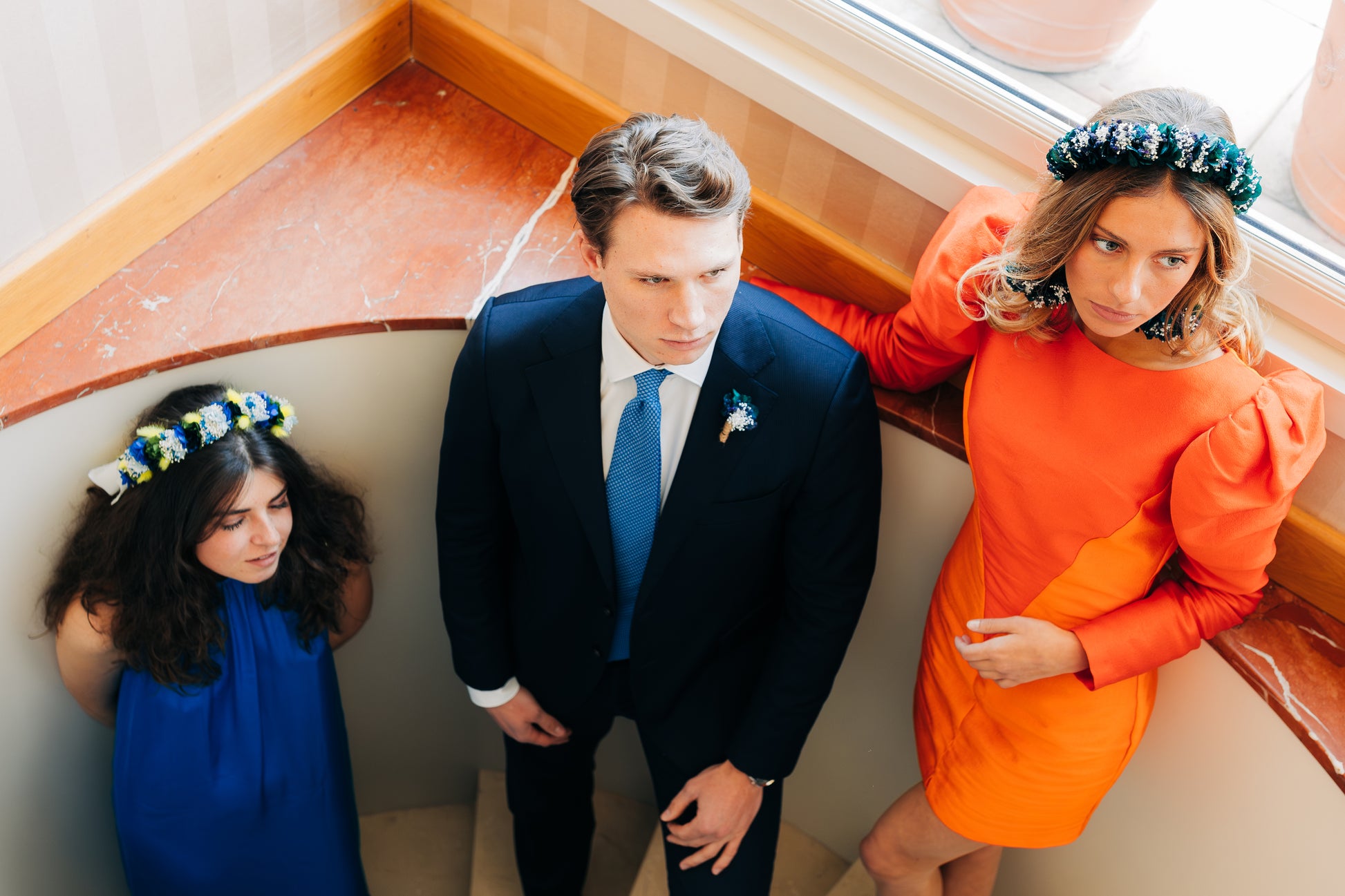 Boutonnière en fleurs stabilisées pour témoins ou marié