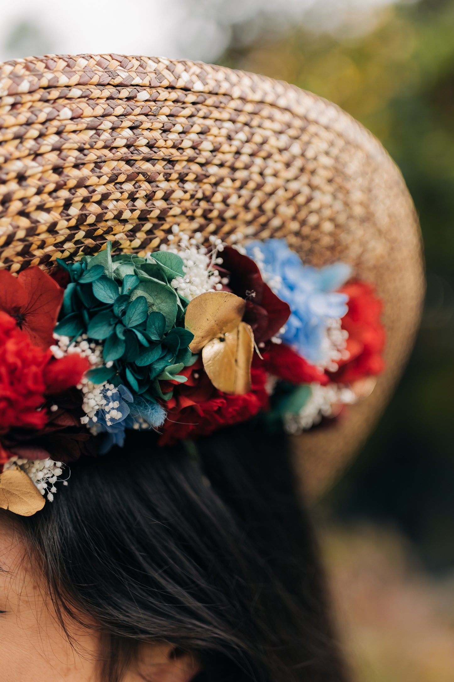 Capeline Sarah Bernhardt - décor en-dessous