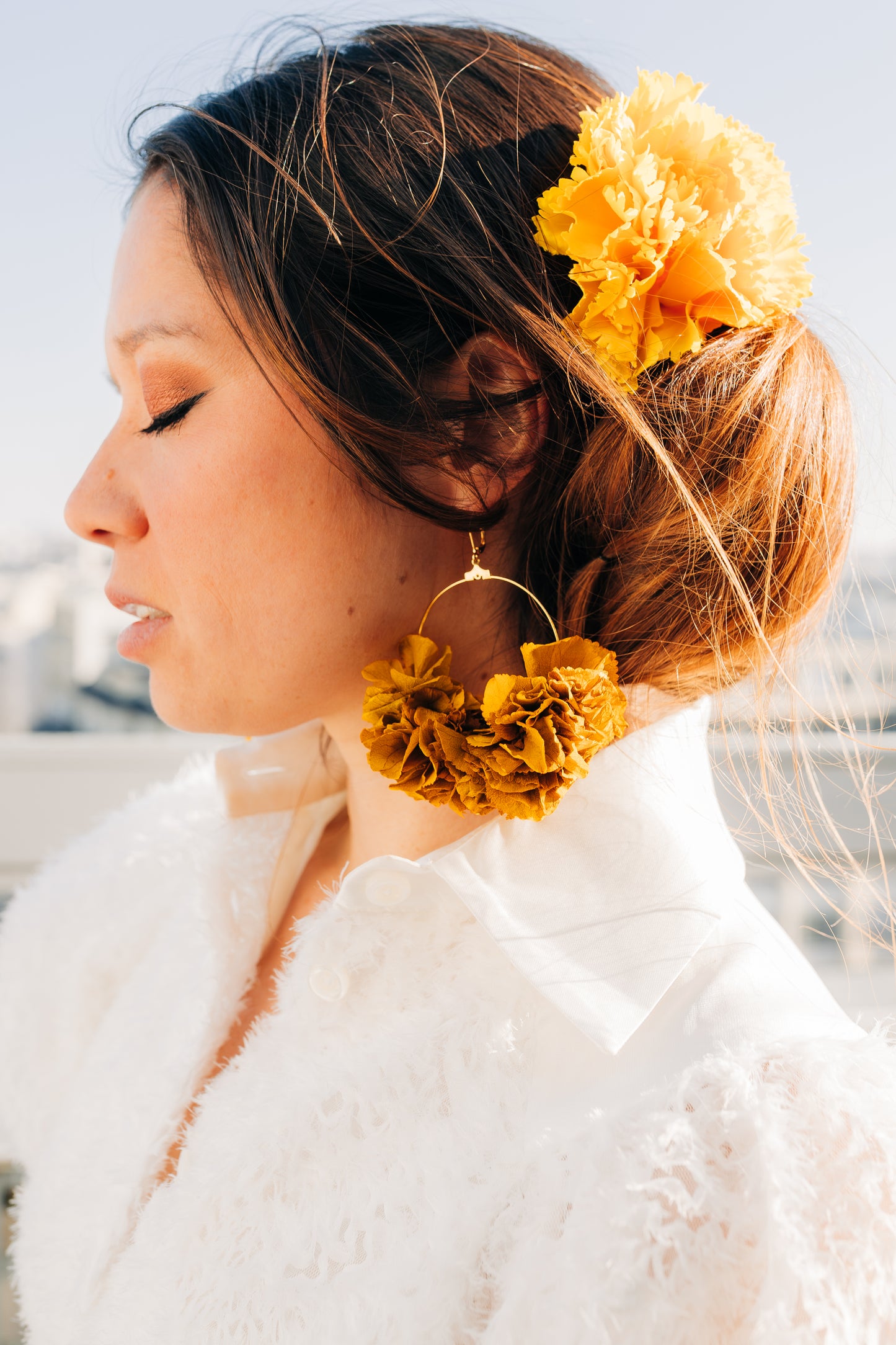 Cadix fleurs en tissu colorées pour tous les jours ou occasion